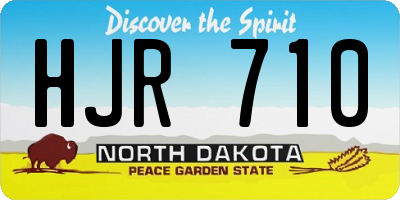 ND license plate HJR710