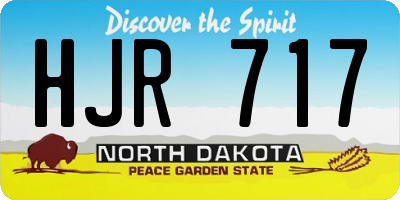 ND license plate HJR717