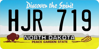 ND license plate HJR719