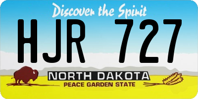 ND license plate HJR727