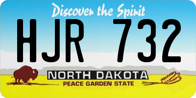 ND license plate HJR732