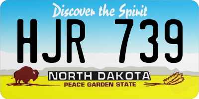 ND license plate HJR739