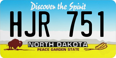 ND license plate HJR751