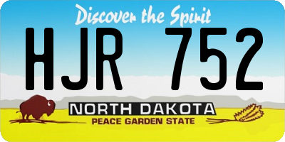 ND license plate HJR752