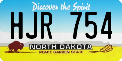 ND license plate HJR754