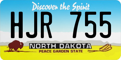 ND license plate HJR755