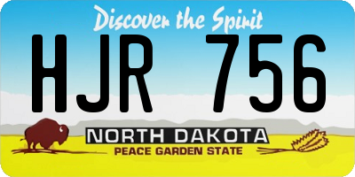 ND license plate HJR756