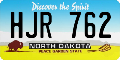 ND license plate HJR762