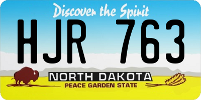 ND license plate HJR763