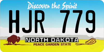 ND license plate HJR779