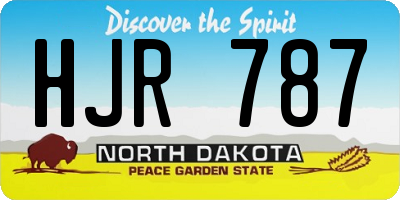 ND license plate HJR787