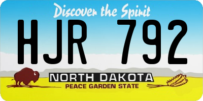 ND license plate HJR792