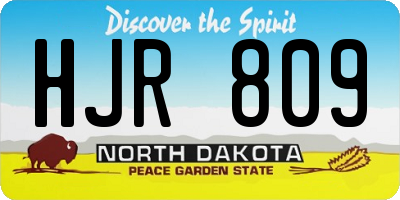 ND license plate HJR809