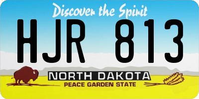ND license plate HJR813
