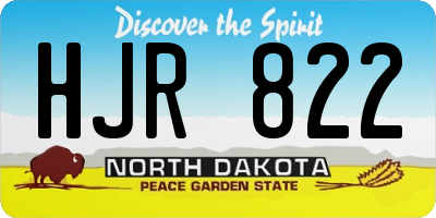 ND license plate HJR822