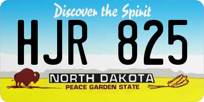 ND license plate HJR825