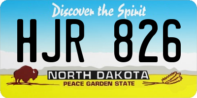 ND license plate HJR826