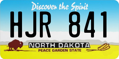 ND license plate HJR841