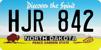 ND license plate HJR842
