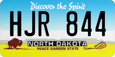 ND license plate HJR844