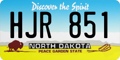 ND license plate HJR851