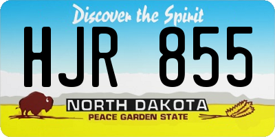 ND license plate HJR855
