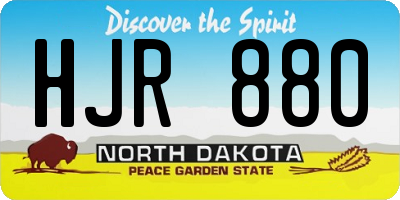 ND license plate HJR880
