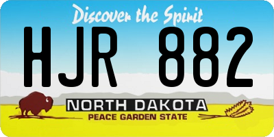 ND license plate HJR882