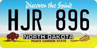 ND license plate HJR896