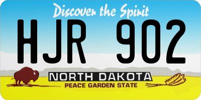 ND license plate HJR902