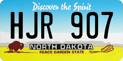 ND license plate HJR907