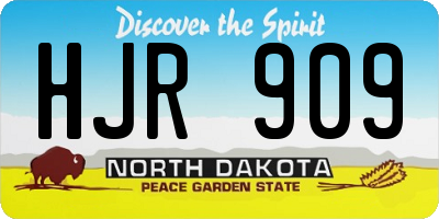 ND license plate HJR909