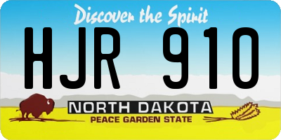 ND license plate HJR910