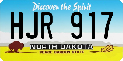 ND license plate HJR917