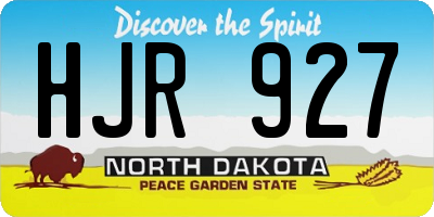 ND license plate HJR927