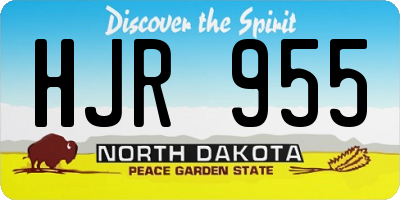 ND license plate HJR955