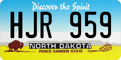 ND license plate HJR959