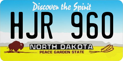 ND license plate HJR960