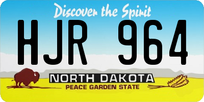 ND license plate HJR964