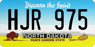ND license plate HJR975
