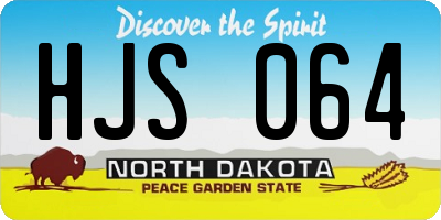 ND license plate HJS064