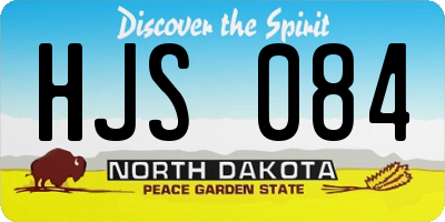 ND license plate HJS084