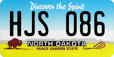 ND license plate HJS086