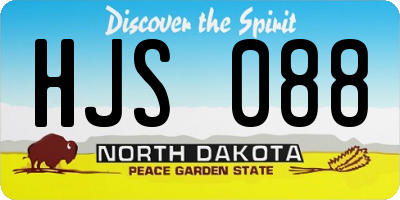 ND license plate HJS088