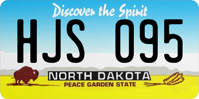 ND license plate HJS095