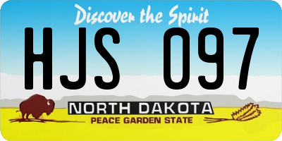 ND license plate HJS097