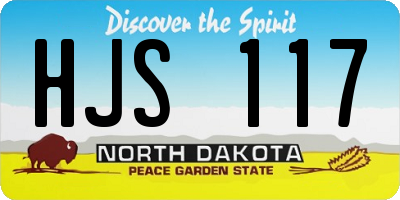 ND license plate HJS117