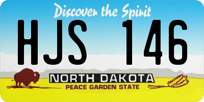 ND license plate HJS146