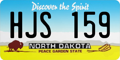 ND license plate HJS159
