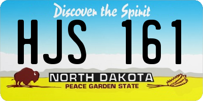 ND license plate HJS161